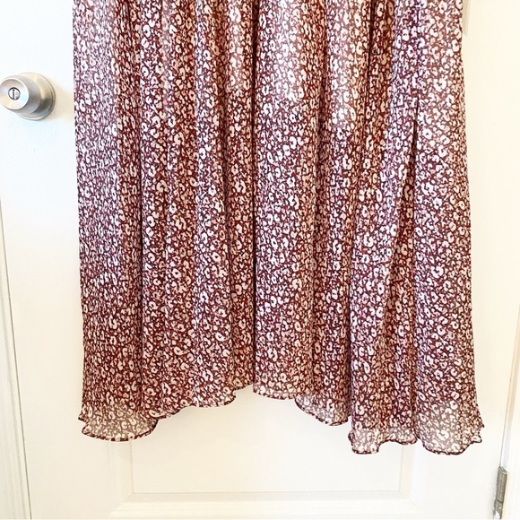 TED BAKER Vallyy Draped Cinched Waist Batwing Midi Dress Animal Print - Picture 4 of 13